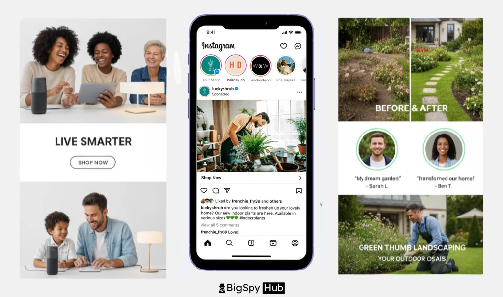 Instagram Ad Examples for ad spying